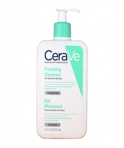 CeraVe Foaming Cleanser | 473ml | Normal to Oily Skin | Effective Cleansing Solution