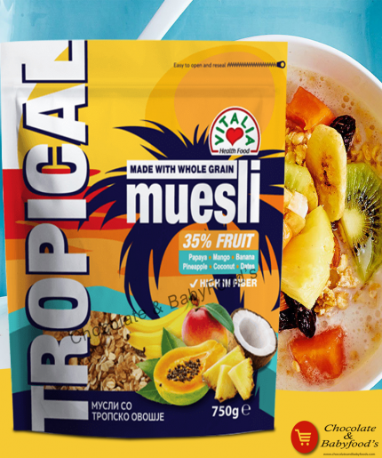 Vitalia Whole Grain Tropical Muesli 750G