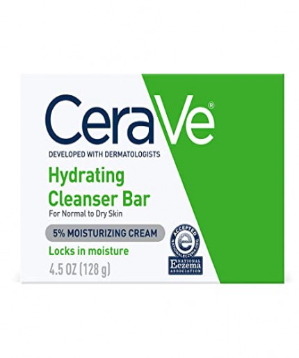 CeraVe Hydrating Cleansing Bar Soap For Normal To Dry Skin 128g