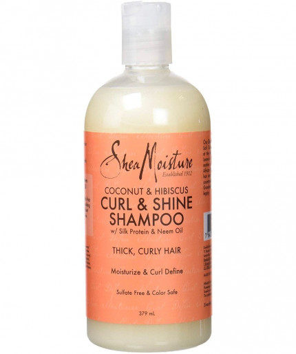 Shea Moisture Coconut & Hisiscus Cural & Shine Shampoo 379ml