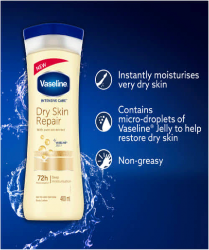 Vaseline Dry Skin Repair Lotion 400ml