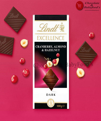 Lindt Excellence Cranberry, Almonds & Hazelnut Dark 100g