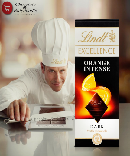 Lindt Orange Intense Dark with Almond 100g