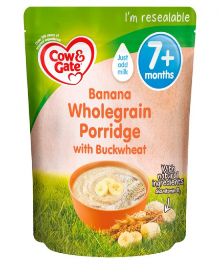 Cow & Gate Banana Wholegrain Porridge Baby Cereal From 7 Month 200G