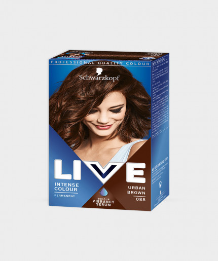 Schwarzkopf Live Intense Colour Permanent Hair Dye Urban Brown 088