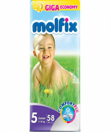 Molfix Giant Junior Belt 11-18 Kg 58 Pcs (Made in Turkey)