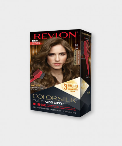 Revlon Colorsilk Buttercream Hair Dye, Light Natural Brown