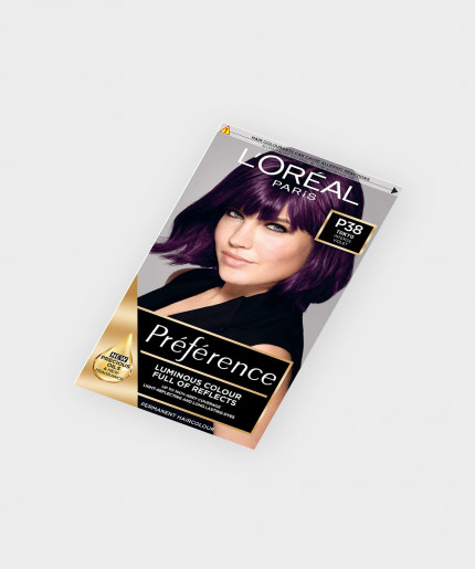L'Oreal Preference Permanent Hair Dye, P38 Violet Vendetta Purple