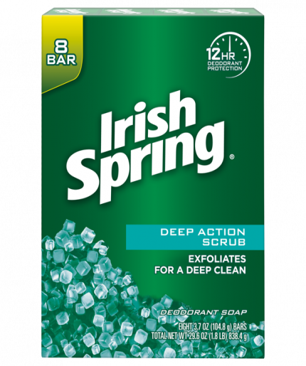 Irish Spring Deep Action Scrub Bar Soap 3 Pack