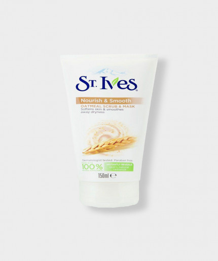 St. Ives Nourish and Smooth Oatmeal Scrub and Mask - 150 ml: Natural Exfoliation for Nourished and Smooth Skin