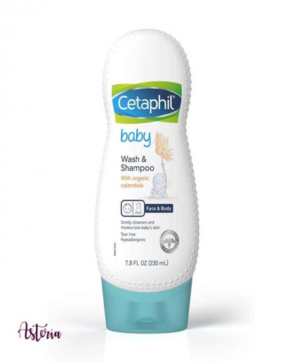 Cetaphil Baby Wash & Shampoo: Organic Calendula for Gentle Cleansing | 230ml