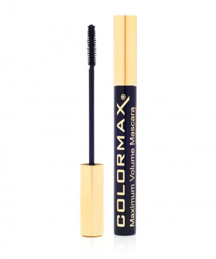 Colormax Maximum Volume Waterproof Mascara in Black: Long-lasting, Smudge-proof Lashes