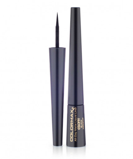 Get Intense and Long-lasting Oomph with Colormax Ebony Waterproof All Day Matte Liquid Liner Black