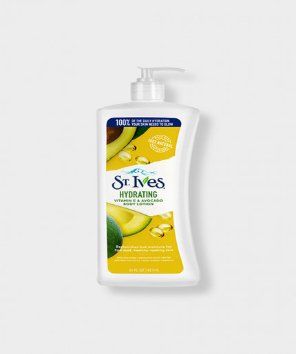 St. Ives Hydrating Vitamin E & Avocado Body Lotion - 621ml | Nourishing Moisturizer for Healthy Skin