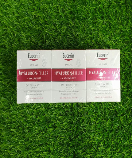 Eucerin Hyaluron-Filler + Volume-Lift Day Cream for Dry Skin - 50 ml | Effective Skin Hydration and Volume Boost