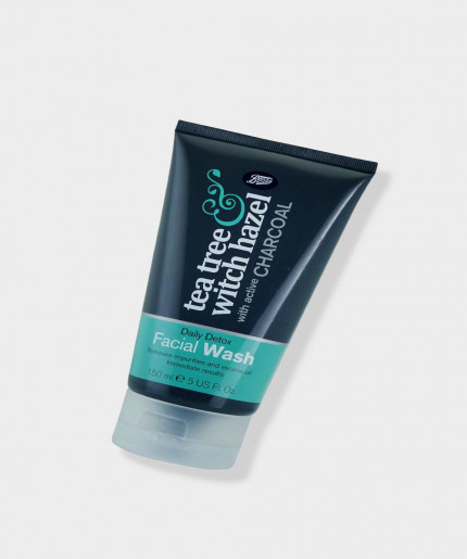 Boots Tea Tree & Witch Hazel Charcoal Facial Wash: Natural Detox for Clear, Healthy Skin