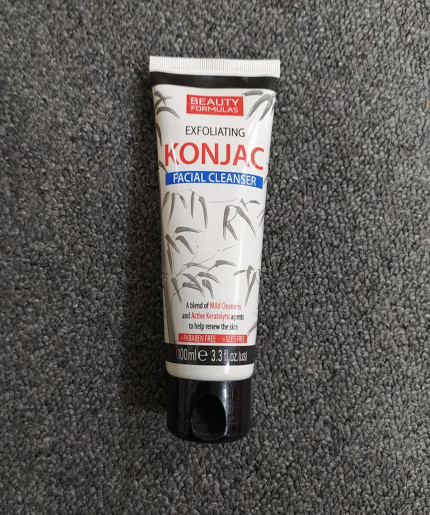 Beauty Formulas Exfoliating Konjac Facial Cleanser - 100ml | Gentle Skin Cleanser