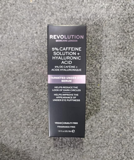 Revolution Skincare Targeted Under Eye Serum: Powerful 5% Caffeine + Hyaluronic Acid Formula