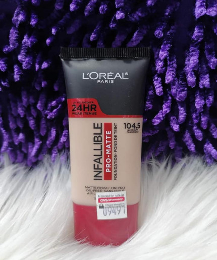 L’Oreal Paris Infallible Pro-Matte Foundation 104.5 Nude Buff - Flawless Shine-Free Coverage