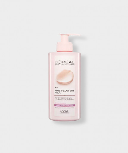 L’Oreal Paris Fine Flowers Cleansing Milk 400ml: Gentle and Effective Skincare Solution for All Skin Types