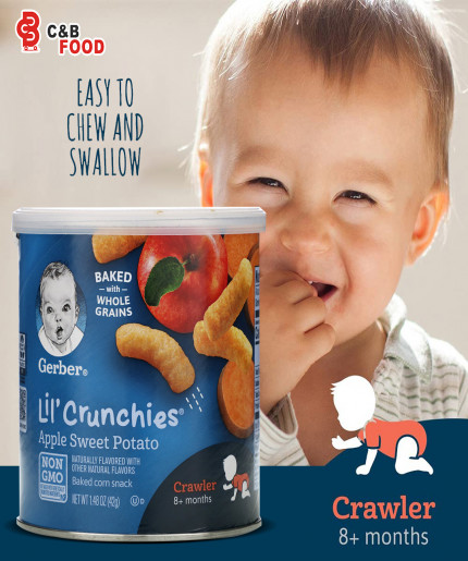 "Gerber Lil' Crunchies" Apple Sweet Potato 42g