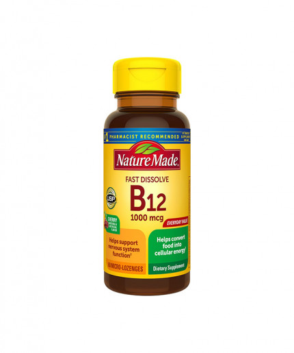 Nature Made Fast Dissolve Vitamin B12 1000 mcg Micro Lozenges