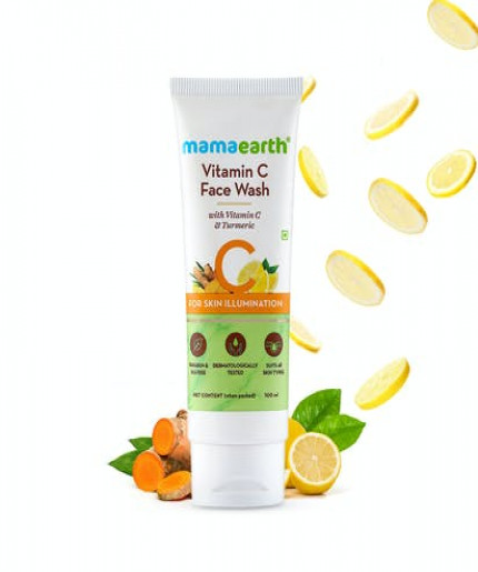Mamaearth Vitamin C Face Wash with Vitamin C and Turmeric for Skin Illumination 100ml