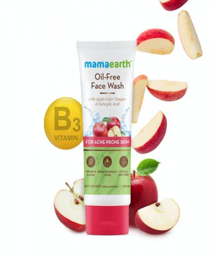 Mamaearth Oil-Free Face Wash With Apple Cider Vinegar & Salicylic Acid for Acne-Prone Skin 100 ml