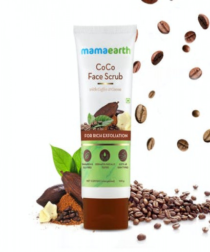 Mamaearth CoCo Face Scrub With Coffee And Cocoa For Rich Exfoliation 100g