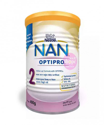 Nestlé Nan Optipro 2 Formula Milk Powder (6 M+) 400 grm