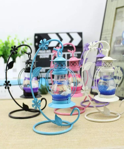 Stand  & Hariken Candel Showpiece Black and Pink ( Big Size)