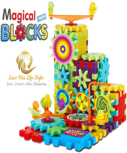 FunBlast Magical Blocks - Magical Building Blocks 3D Magic Play Stacking Set DIY for Brain Development Educational Logo City