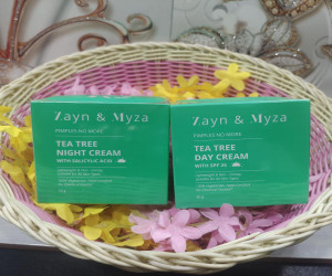 "Flawless Skin Haven: ZM Zayn & Myza Tea Tree Night Cream - Your Ultimate Solution for Unclogging Pores and Banishing Dark Spots"