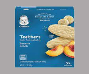 Gerber Teethers Banana Peach Wafers 48gm