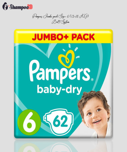 Pampers Jumbo pack Size- 6 (13-18 KG) Belt System