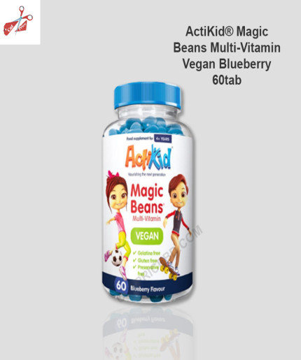 ActiKid Magic Beans Multi-Vitamin Vegan Blueberry 60tab