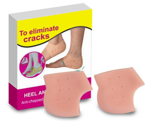 Anti Heel Silicone Heel Anti Crack Vented Moisturizing Silicone Heel Socks for Swelling, Pain Relief, Foot Care Ankle Support Pad (Skin Color) Silicon Heel Pad For Men & Women