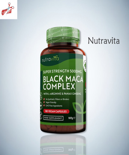 Nutravita Black Maca Root Complex 5000mg 180 Vegan Capsules