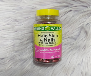 Spring Valley Hair Skin Nail Biotin, Oil, 120ct