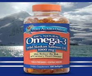 Pure Alaska Omega-3 Wild Alaskan Salmon Fish Oil 1000mg (210 Capsules)