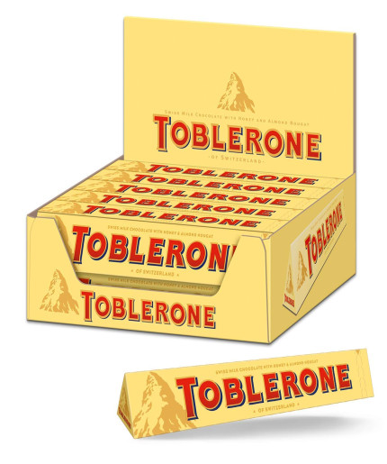 Toblerone Milk Chocolate Bar 100gm 20pcs Box