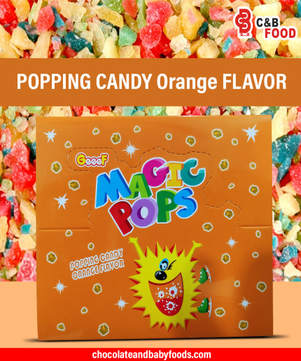 Magic Pops Popping Candy Orange Flavor 40pack 220G
