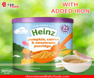 Heinz Pumpkin, Carrot & Sweetcorn Porridge (7+Months) 200G