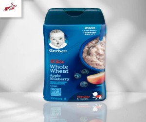 Gerber Grain & Grow Whole Wheat Apple & Blueberry Cereal 227G