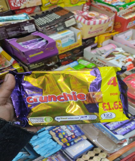 Cadbury Crunchie 4 pc's pack taste chocolate cookies