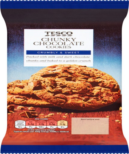 Tesco Chunky Chocolate Cookies healthy and tasty