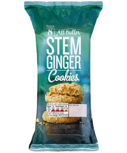 M&S All Butter Stem Ginger Cookies – Premium British Biscuit Cookies with a Zesty Kick