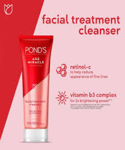 Ponds Age Miracle Facial Treatment Cleanser 100G - Reveal Youthful Skin with this Effective Cleansing Formula!