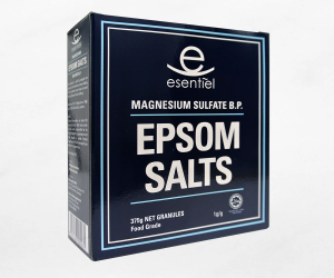 Esentiel Epsom Salts (Magnesium Sulfate B.P.) in a 375g