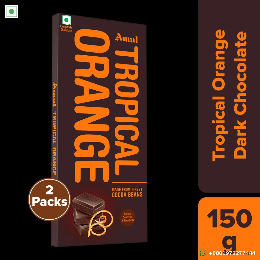 Amul Tropical Orange Dark Chocolate 150g